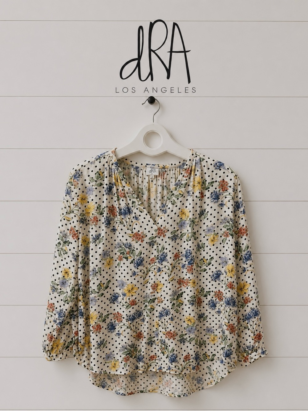 Floral Polka Dot Blouse - dRA for Anthropologie (Size S)